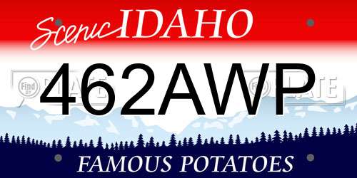 462AWP Idaho License Plate