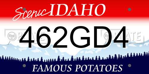462GD4 Idaho License Plate