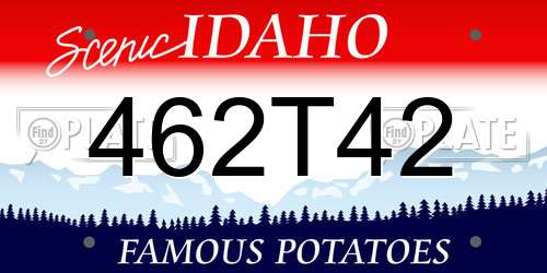 462T42 Idaho License Plate