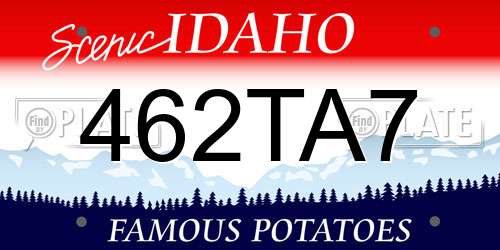 462TA7 Idaho License Plate