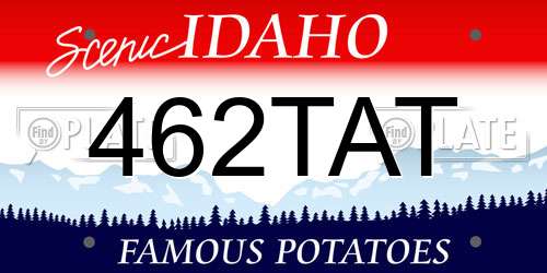 462TAT Idaho License Plate