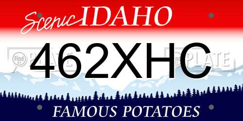 462XHC Idaho License Plate