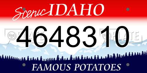 4648310 Idaho License Plate