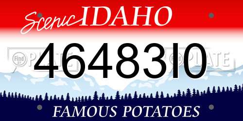 46483I0 Idaho License Plate