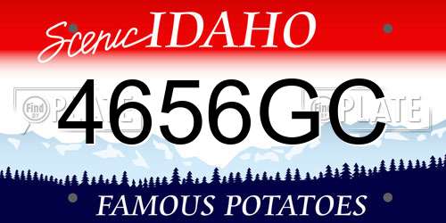 4656GC Idaho License Plate