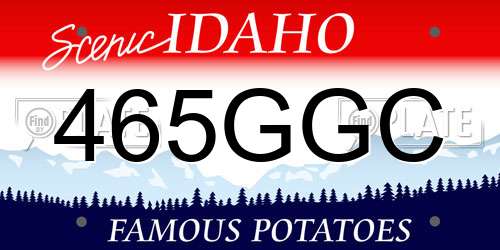 465GGC Idaho License Plate