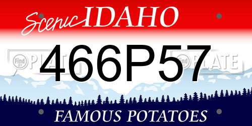 466P57 Idaho License Plate