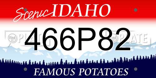466P82 Idaho License Plate