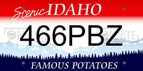 466PBZ Idaho License Plate