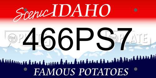 466PS7 Idaho License Plate