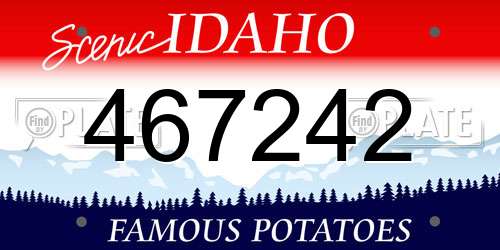 467242 Idaho License Plate