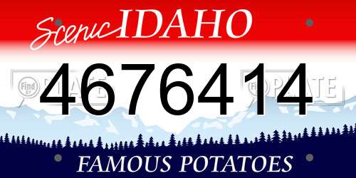 4676414 Idaho License Plate