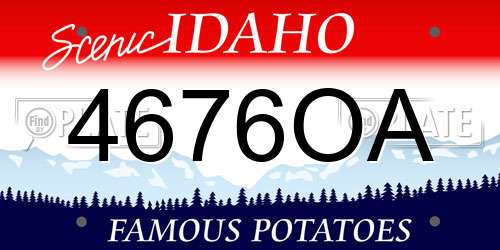 4676OA Idaho License Plate