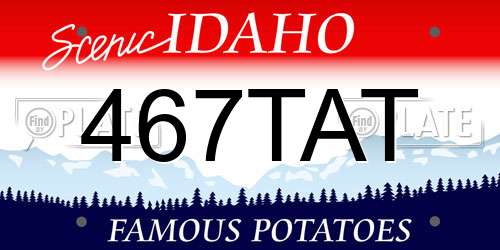 467TAT Idaho License Plate