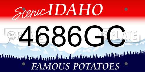 4686GC Idaho License Plate
