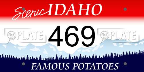 469 Idaho License Plate