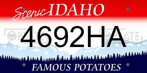 4692HA Idaho License Plate