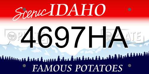 4697HA Idaho License Plate