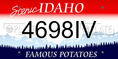 4698IV Idaho License Plate