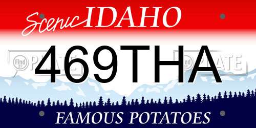 469THA Idaho License Plate