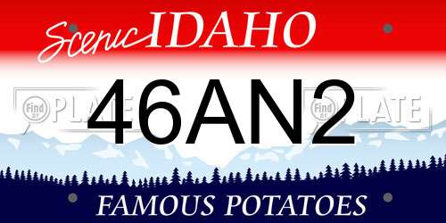 46AN2 Idaho License Plate