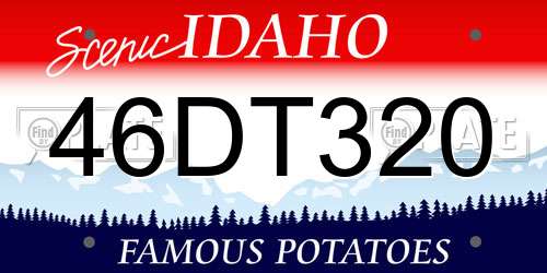 46DT320 Idaho License Plate