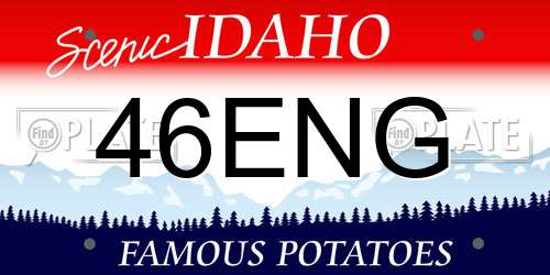 46ENG Idaho License Plate