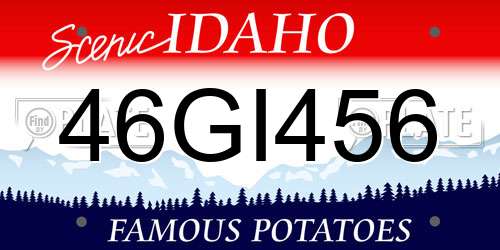 46GI456 Idaho License Plate