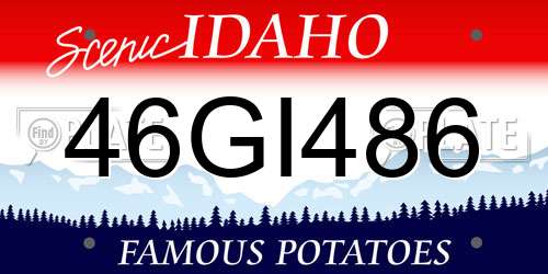 46GI486 Idaho License Plate