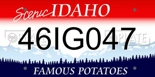 46IG047 Idaho License Plate