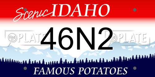 46N2 Idaho License Plate