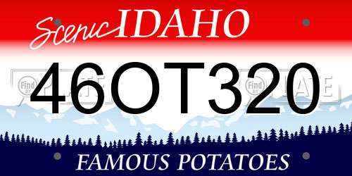 46OT320 Idaho License Plate