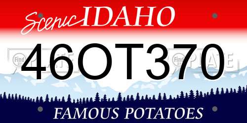 46OT370 Idaho License Plate