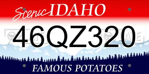 46QZ320 Idaho License Plate