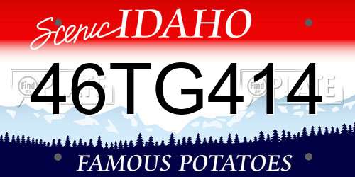 46TG414 Idaho License Plate
