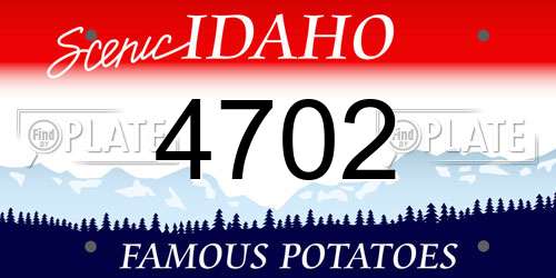 4702 Idaho License Plate