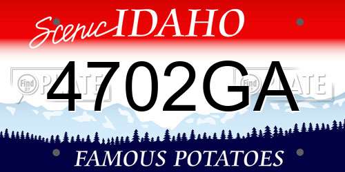 4702GA Idaho License Plate