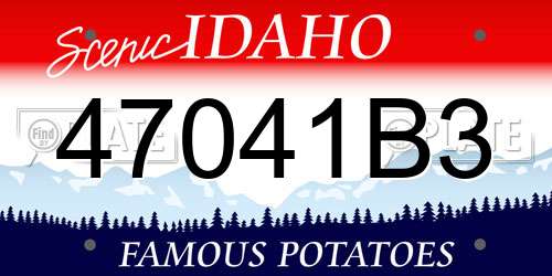 47041B3 Idaho License Plate