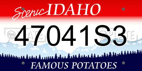 47041S3 Idaho License Plate