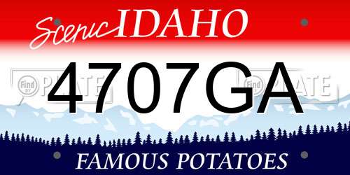 4707GA Idaho License Plate