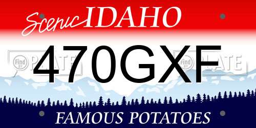 470GXF Idaho License Plate