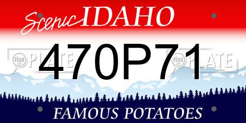 470P71 Idaho License Plate