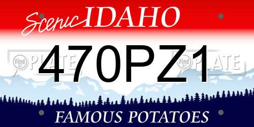 470PZ1 Idaho License Plate