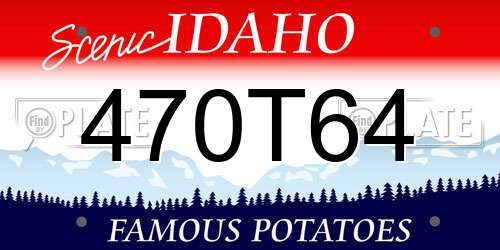 470T64 Idaho License Plate