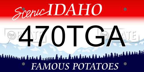 470TGA Idaho License Plate