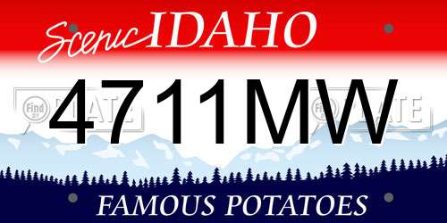 4711MW Idaho License Plate