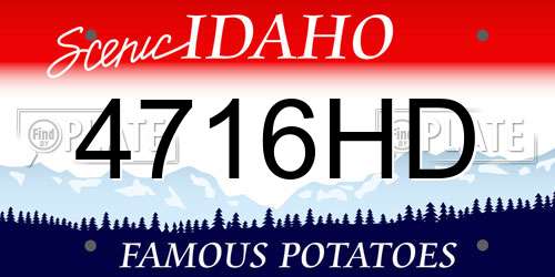 4716HD Idaho License Plate