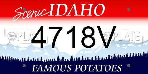 4718V Idaho License Plate