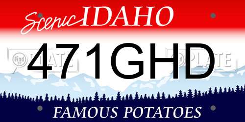 471GHD Idaho License Plate