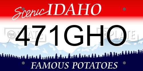 471GHO Idaho License Plate
